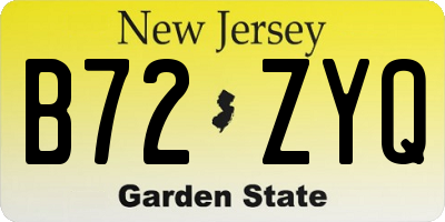 NJ license plate B72ZYQ