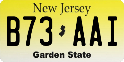 NJ license plate B73AAI