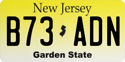 NJ license plate B73ADN