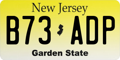 NJ license plate B73ADP