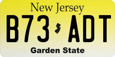 NJ license plate B73ADT