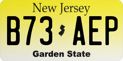 NJ license plate B73AEP
