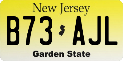 NJ license plate B73AJL
