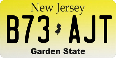 NJ license plate B73AJT