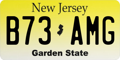 NJ license plate B73AMG