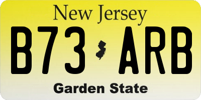 NJ license plate B73ARB