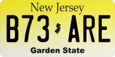 NJ license plate B73ARE