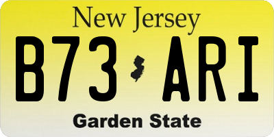 NJ license plate B73ARI