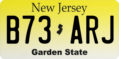 NJ license plate B73ARJ