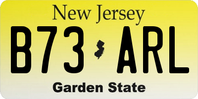 NJ license plate B73ARL