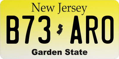 NJ license plate B73ARO