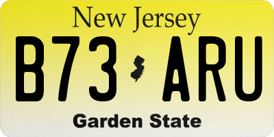 NJ license plate B73ARU