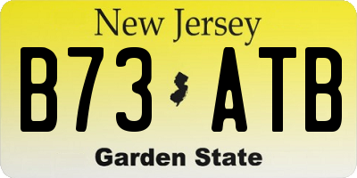 NJ license plate B73ATB