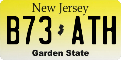 NJ license plate B73ATH
