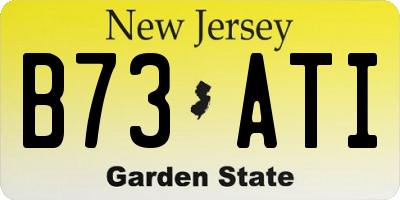 NJ license plate B73ATI
