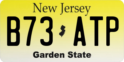 NJ license plate B73ATP