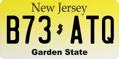 NJ license plate B73ATQ