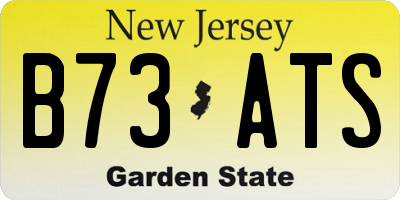 NJ license plate B73ATS