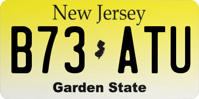 NJ license plate B73ATU