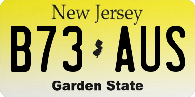 NJ license plate B73AUS