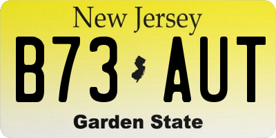 NJ license plate B73AUT
