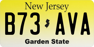 NJ license plate B73AVA