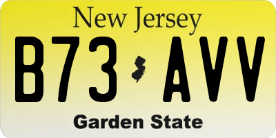 NJ license plate B73AVV