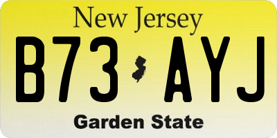 NJ license plate B73AYJ