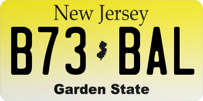 NJ license plate B73BAL