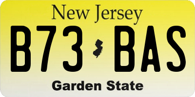 NJ license plate B73BAS