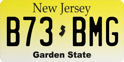 NJ license plate B73BMG
