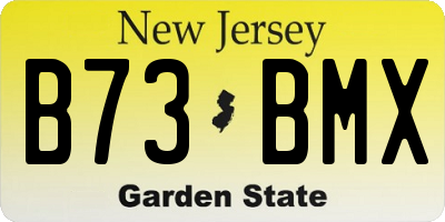 NJ license plate B73BMX