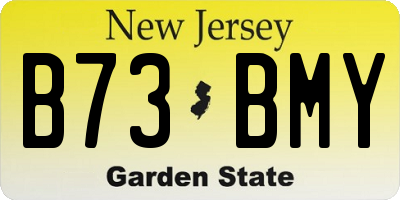 NJ license plate B73BMY