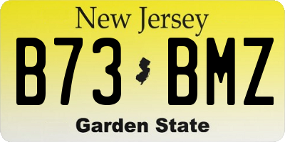 NJ license plate B73BMZ