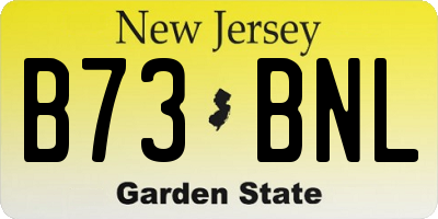 NJ license plate B73BNL