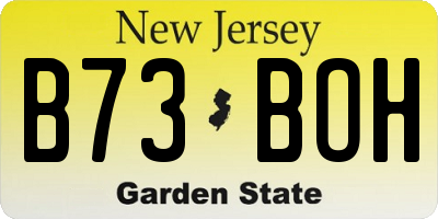 NJ license plate B73BOH