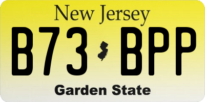 NJ license plate B73BPP