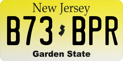 NJ license plate B73BPR