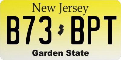 NJ license plate B73BPT