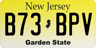 NJ license plate B73BPV