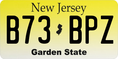 NJ license plate B73BPZ