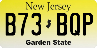NJ license plate B73BQP