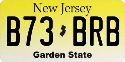 NJ license plate B73BRB