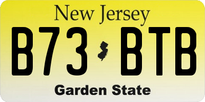NJ license plate B73BTB