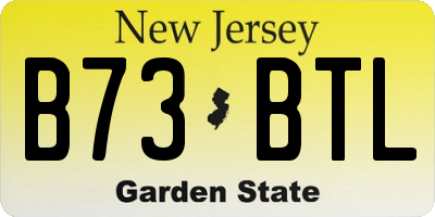 NJ license plate B73BTL