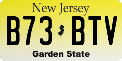NJ license plate B73BTV