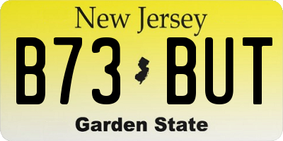 NJ license plate B73BUT