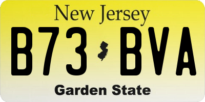 NJ license plate B73BVA