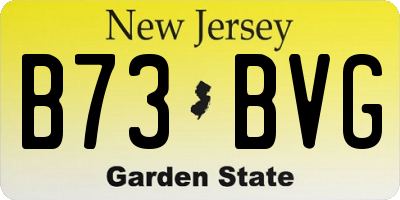 NJ license plate B73BVG