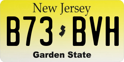 NJ license plate B73BVH